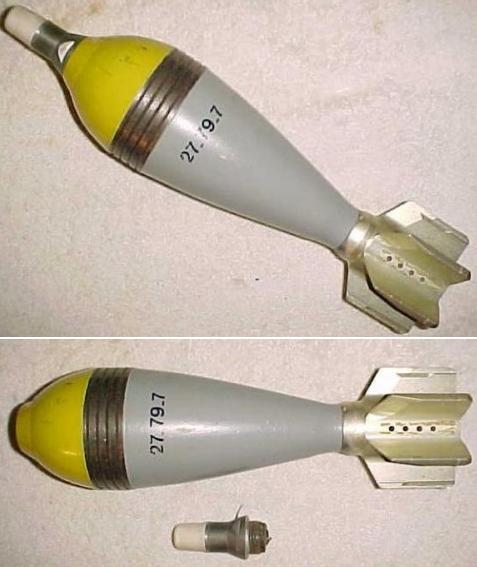 Swiss 81mm HE Mortar Bomb - Click Image to Close